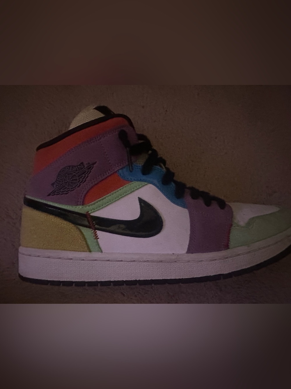 Nike Air Jordan 1 Mid Multi-Color Sneaker “lightbulb”